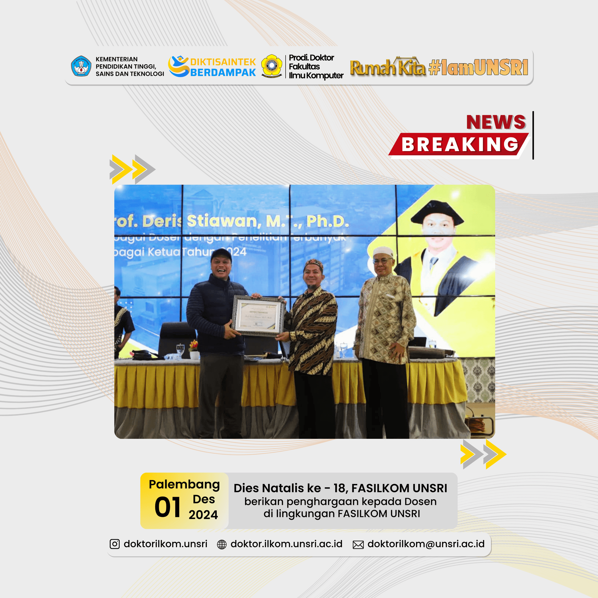 Sriwijaya University’s Faculty of Computer Science Hosts “Masem Pedes” as the Highlight of Its 18th Anniversary Celebration