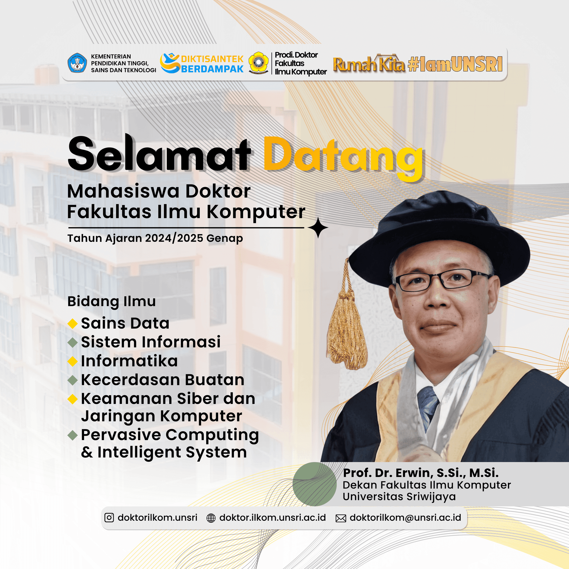 The Faculty of Computer Science at Sriwijaya University Welcomes New Students to the Doctoral Program in Computer Science for the Spring Semester of the 2024/2025 Academic Year