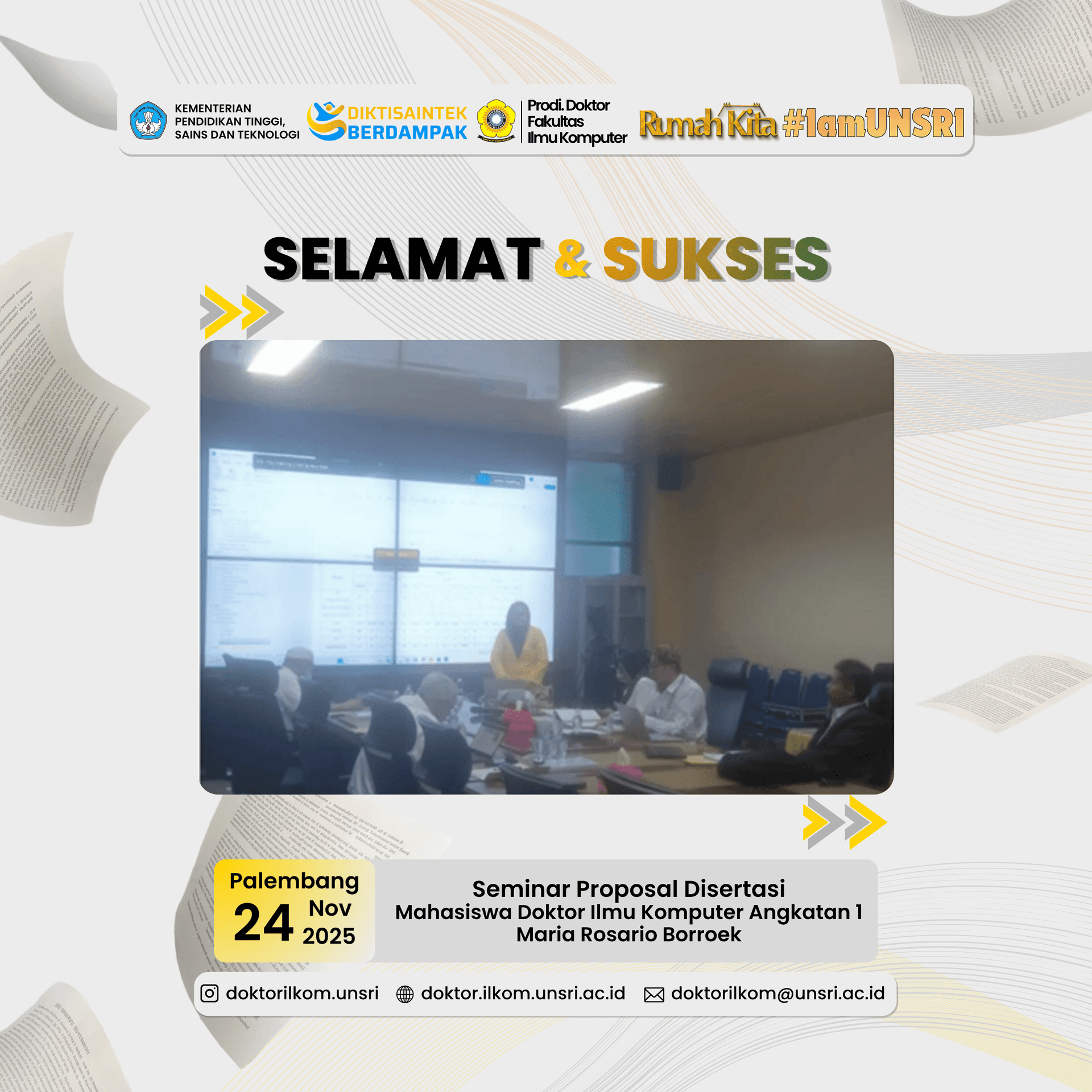 Development of a Diabetes Mellitus Detection Model Takes Center Stage at a Dissertation Proposal Seminar for UNSRI Information and Communication Technology Doctoral Students