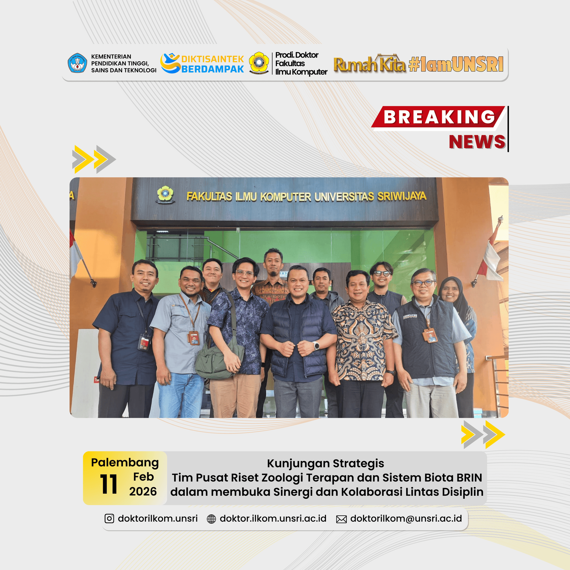 COMNETS-SPCIES UNSRI bersama Pusat Riset Perikanan & Sistem Biota BRIN Berkolaborasi Perkuat Riset Smart Fisheries, Dorong Konservasi Ikan Belida dan Mina-Padi Berbasis AI
