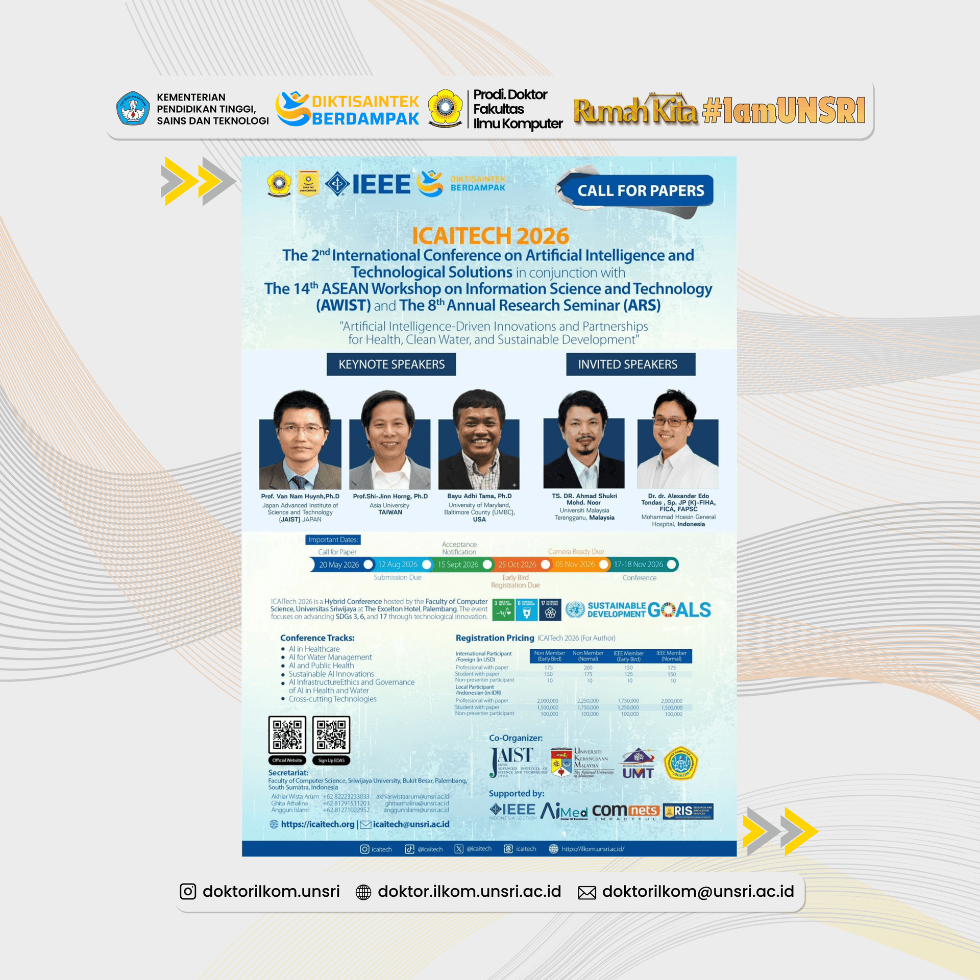 Call for Paper: International Conference on Artificial Intelligence and Technological Solutions (ICAITech 2026)