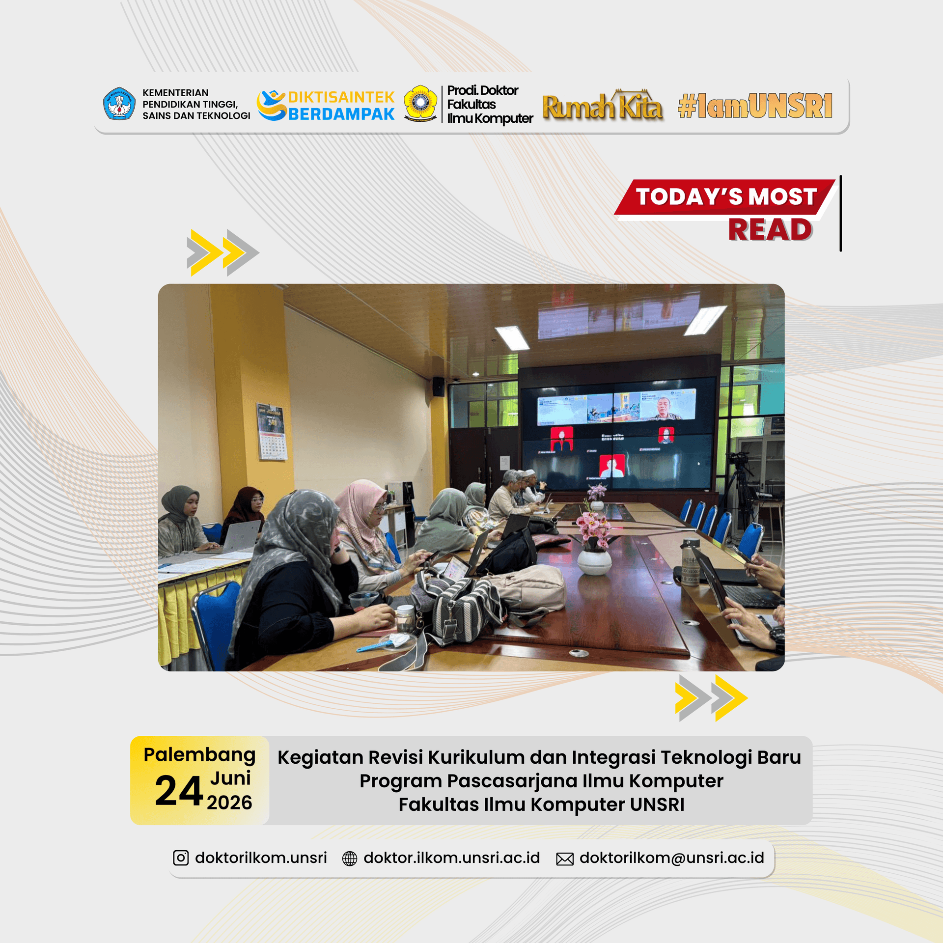 Kegiatan Monitoring dan Evaluasi Program Pascasarjana S2 dan S3 Fasilkom Unsri Tahun 2026